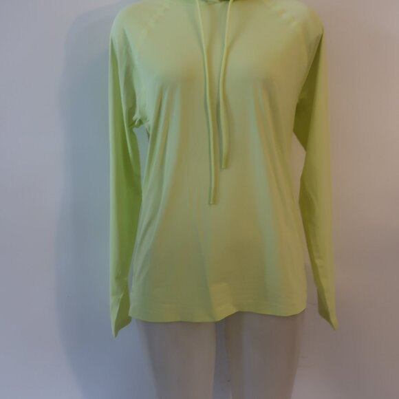 Mens ALO Neon Green Active Hoodie Top S - Picture 3 of 6